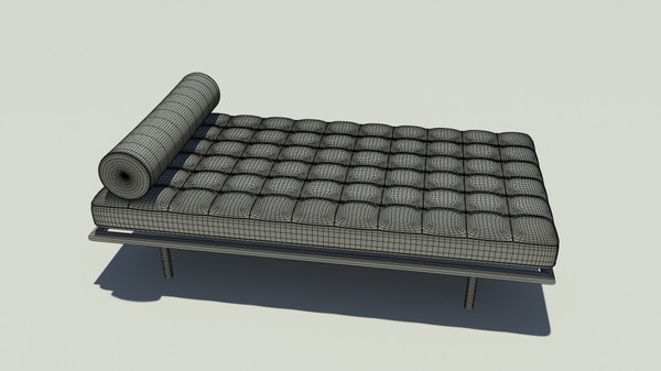 free x model barcelona day bed - Barcelona_Daybed_OBJ by jmccurry3d