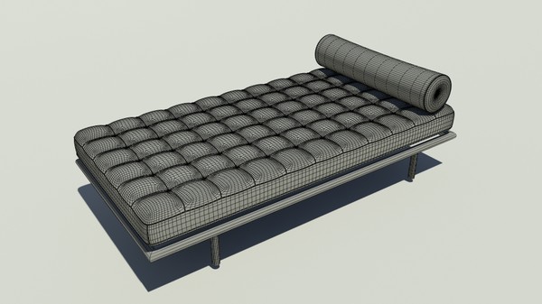 free x model barcelona day bed - Barcelona_Daybed_OBJ by jmccurry3d
