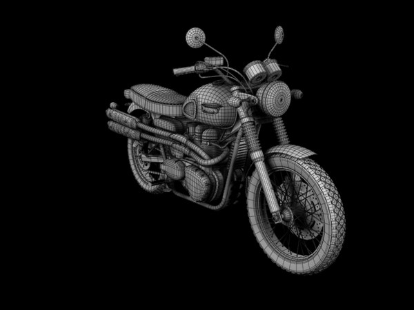 triumph scrambler 900 2012 3d model - Triumph Scrambler 900 2012 by Gonzo_3d