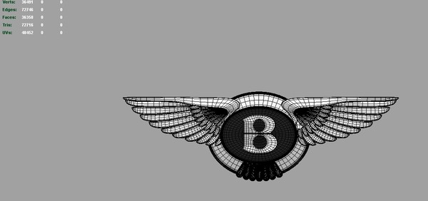 logo bentley 3d obj - Bentley 3d Logo by Serega Rozhnov