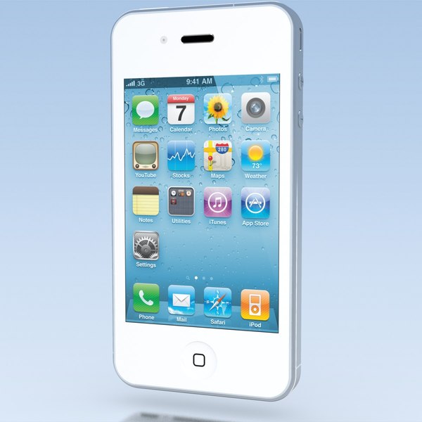 mobile phone apple iphone 3d model - Mobile Phone APPLE IPhone4.MAX by 3DLocker