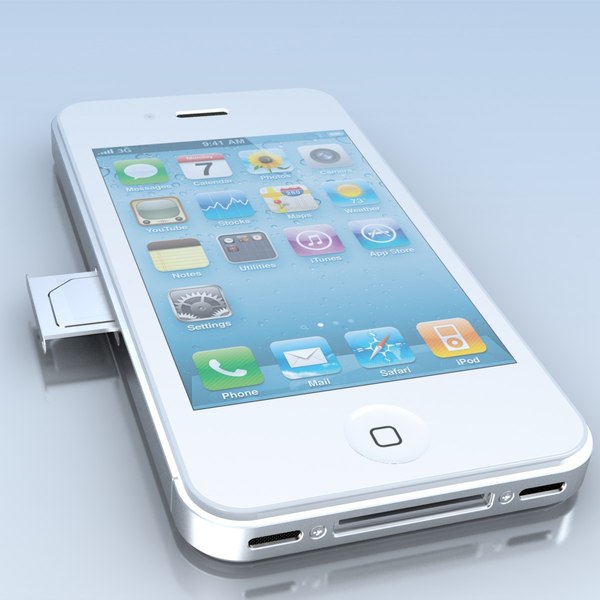 mobile phone apple iphone 3d model - Mobile Phone APPLE IPhone4.MAX by 3DLocker