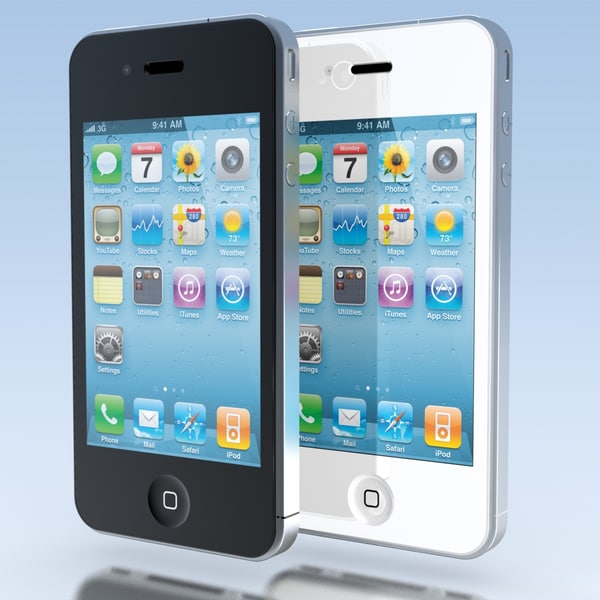 mobile phone apple iphone 3d model - Mobile Phone APPLE IPhone4.MAX by 3DLocker