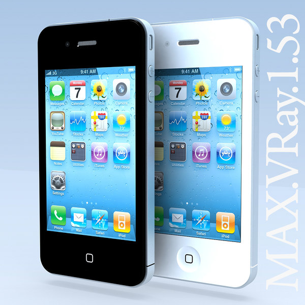 mobile phone apple iphone 3d model - Mobile Phone APPLE IPhone4.MAX by 3DLocker