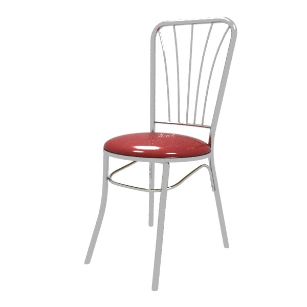 3d diner table chairs model - Diner Style Table by Jessup3D