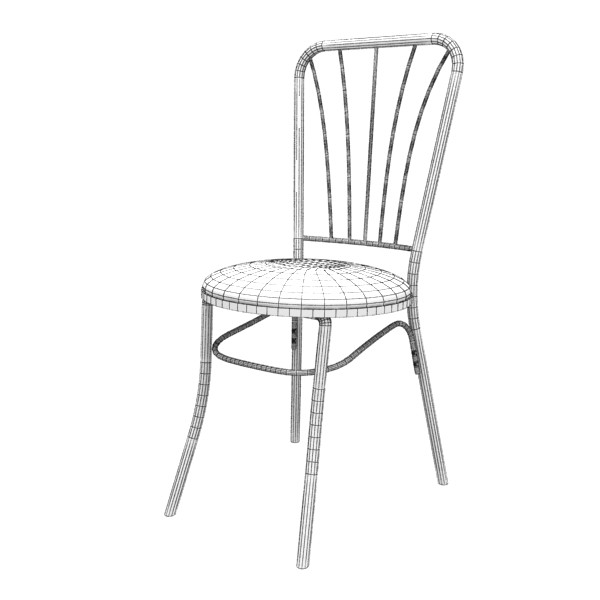 3d diner table chairs model - Diner Style Table by Jessup3D