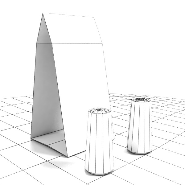 3d diner table chairs model - Diner Style Table by Jessup3D