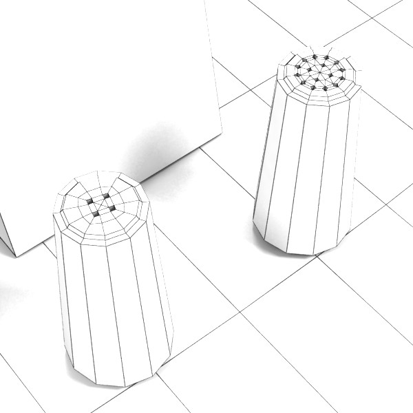 3d diner table chairs model - Diner Style Table by Jessup3D