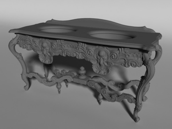 3d renaissance washbasins model - Renaissance set of washbasins by marco_c
