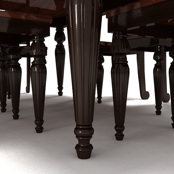 dinner table chairs 3d model - Dining Room Table 08 by Jessup3D