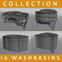 3d renaissance washbasins model