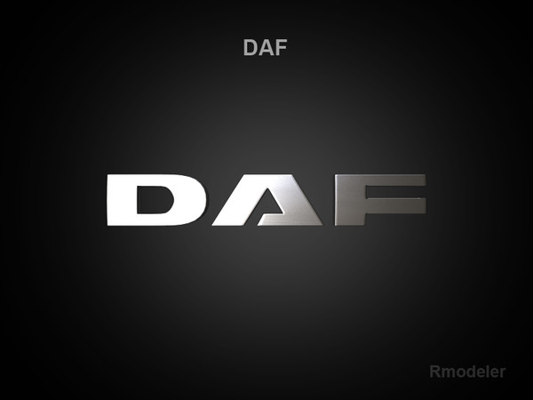 3d logo daf - DAF 3d Logo by Serega Rozhnov