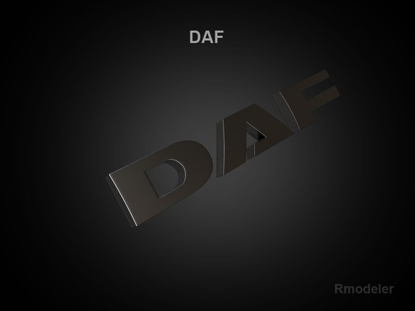 3d logo daf - DAF 3d Logo by Serega Rozhnov