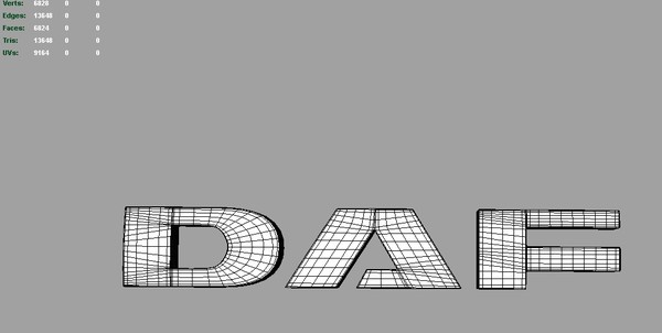 3d logo daf - DAF 3d Logo by Serega Rozhnov
