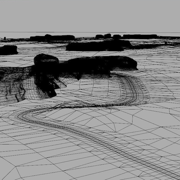 scene road desert complete max - Desert Road Complete Scene by 3D_Multimedia