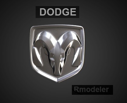 3d logo dodge model - Dodge 3d Logo by Serega Rozhnov