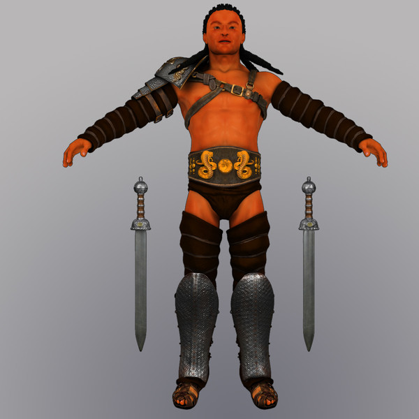 obj roman gladiator armor set - Roman Gladiator (Armor Set A) by DerekAnnanStudios