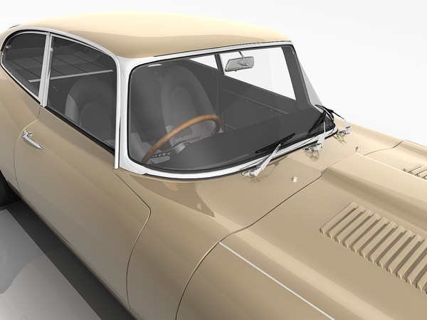 e-type 1961 car classic 3d max - Jaguar E-Type (1961) by TiRex3D