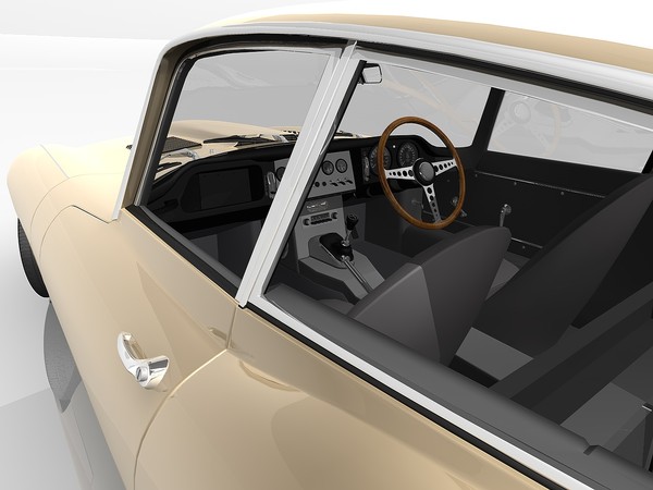e-type 1961 car classic 3d max - Jaguar E-Type (1961) by TiRex3D