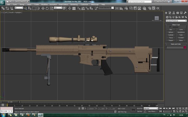 m110 sniper rifle 3d model - M110 Sniper Rifle with Leupold Scope mark IV and Harris Bipod BMR S- by Mizugan