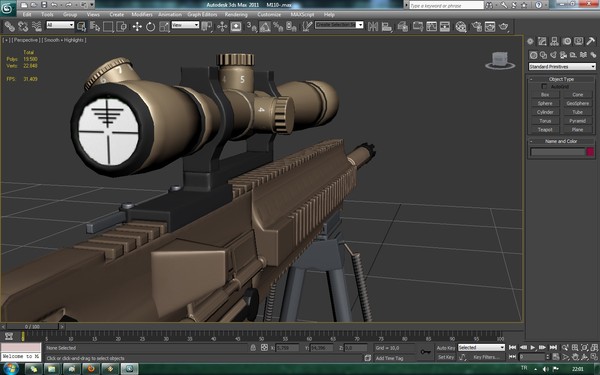 m110 sniper rifle 3d model - M110 Sniper Rifle with Leupold Scope mark IV and Harris Bipod BMR S- by Mizugan
