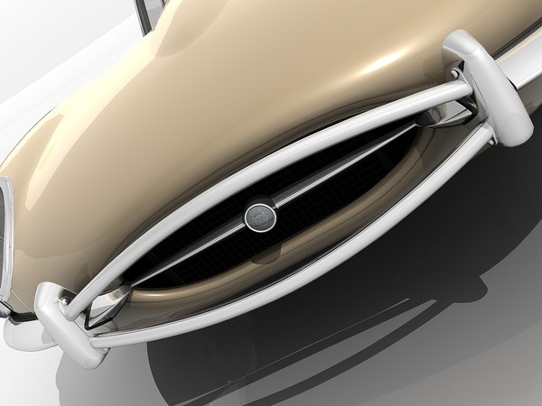 e-type 1961 car classic 3d max - Jaguar E-Type (1961) by TiRex3D