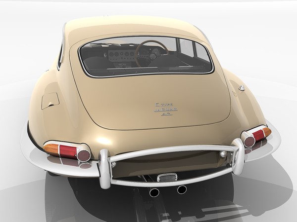 e-type 1961 car classic 3d max - Jaguar E-Type (1961) by TiRex3D