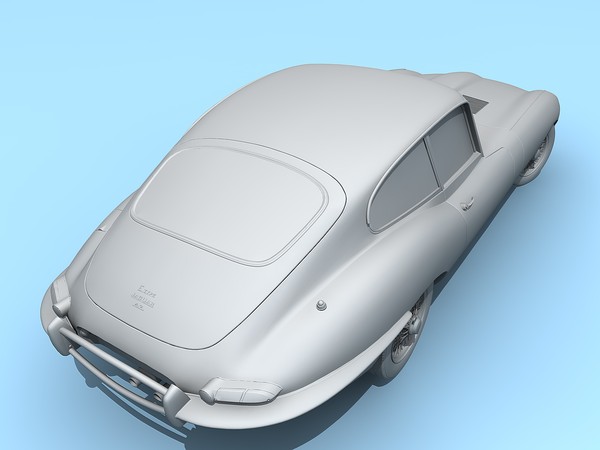 e-type 1961 car classic 3d max - Jaguar E-Type (1961) by TiRex3D