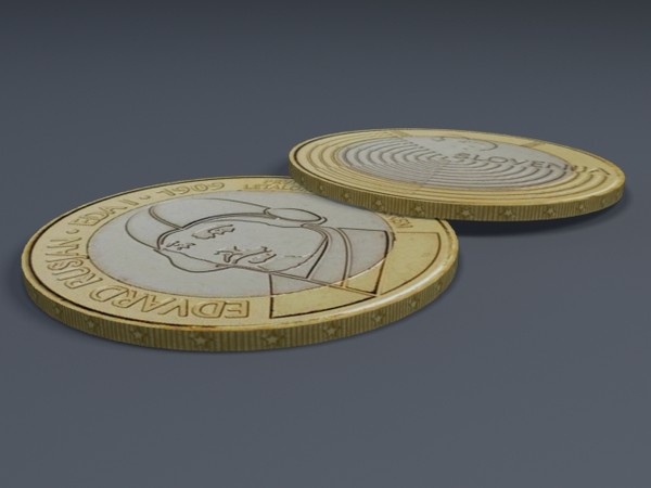 rare coin 3d model - 3 € coin by Kokotex