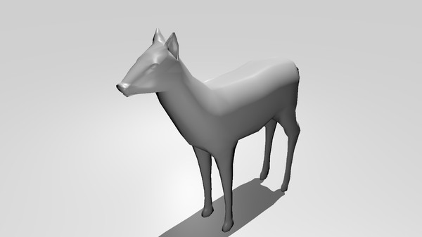 3d deer - Doe Low Poly by uniquedesign71
