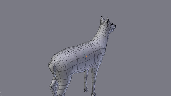3d deer - Doe Low Poly by uniquedesign71