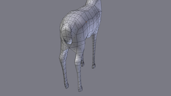 3d deer - Doe Low Poly by uniquedesign71