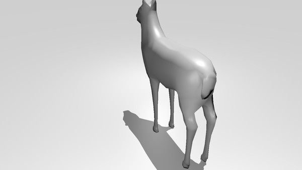 3d deer - Doe Low Poly by uniquedesign71