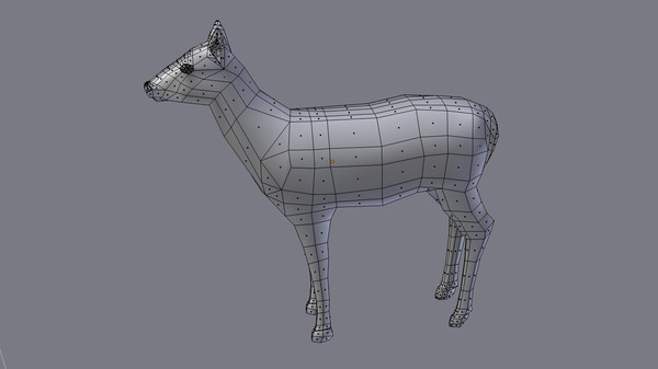 3d deer - Doe Low Poly by uniquedesign71