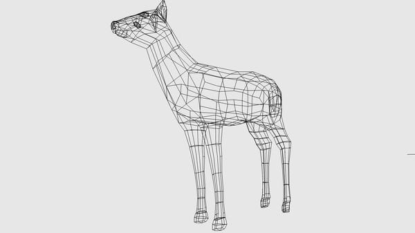 3d deer - Doe Low Poly by uniquedesign71