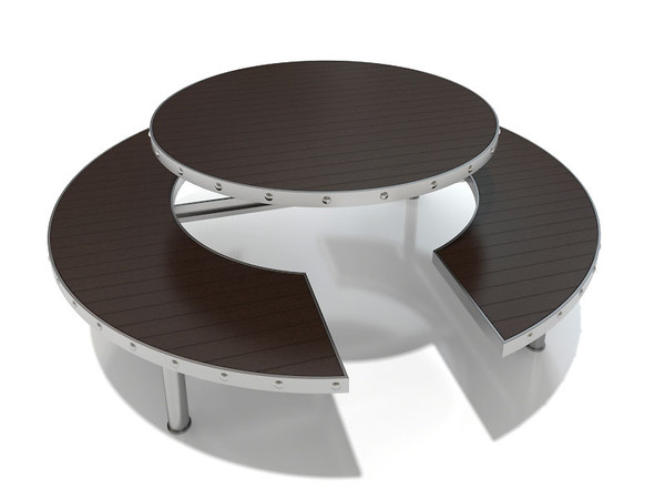 outdoor table 3d 3ds - Outdoor table by 3DmakeWork