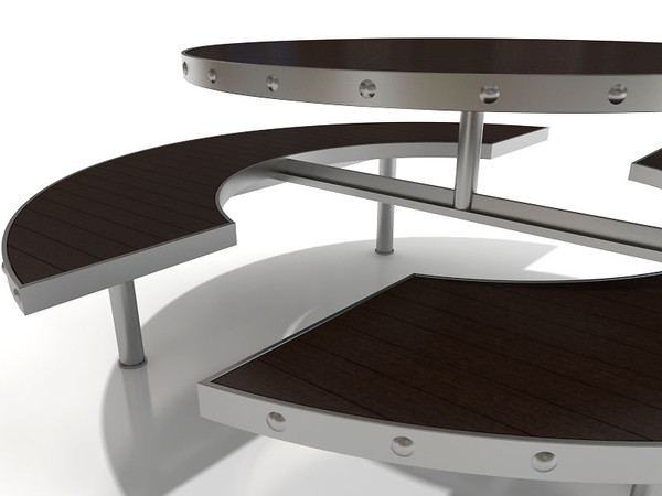 outdoor table 3d 3ds - Outdoor table by 3DmakeWork