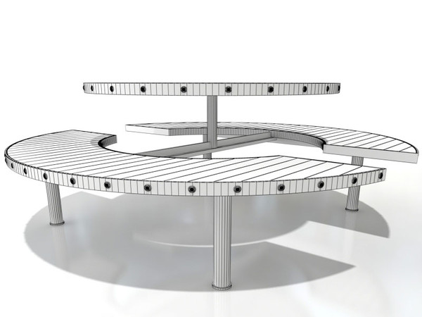 outdoor table 3d 3ds - Outdoor table by 3DmakeWork