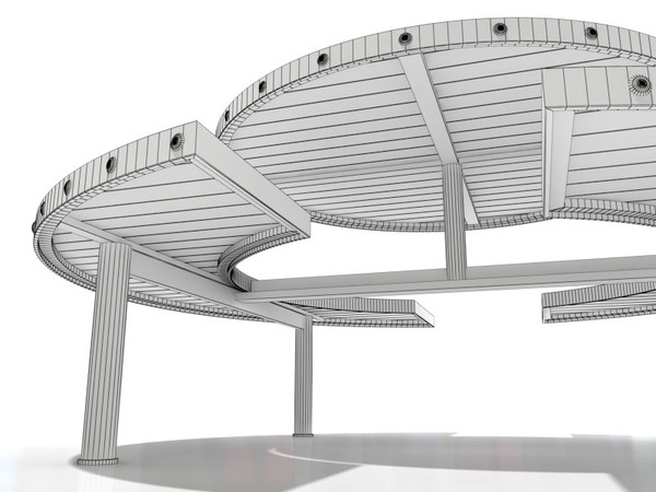 outdoor table 3d 3ds - Outdoor table by 3DmakeWork