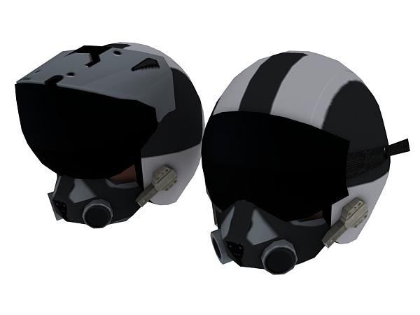 3d poligon helmet pilot model - Pilot Helm by GARYOSAVAN