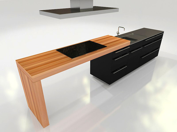 kitchen island bulthaup b3 3d max - Contemporary Kitchen island Bulthaup b3 by 3DmakeWork