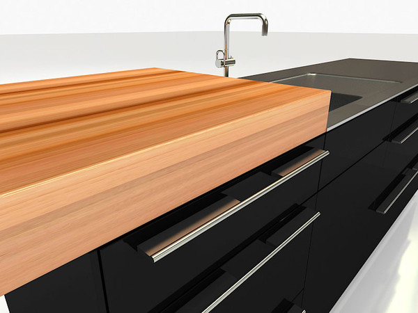 kitchen island bulthaup b3 3d max - Contemporary Kitchen island Bulthaup b3 by 3DmakeWork