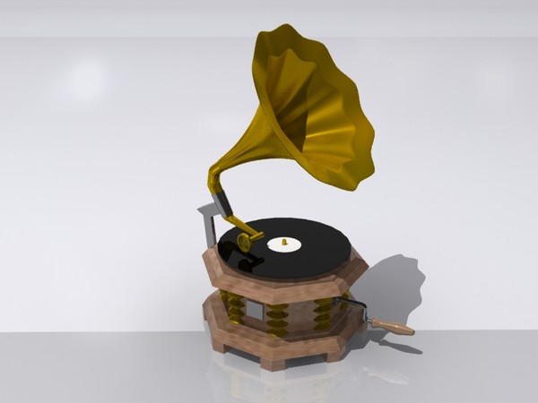 gramophone modeled 3d model - Gramophone by Panait George Dorin