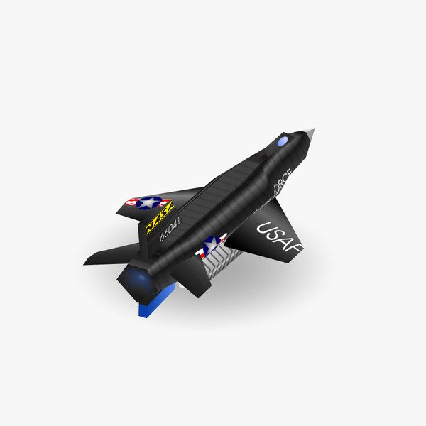 free x-15 low-poly 3d model - X-15 Low-Poly by BjBachperson7