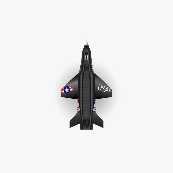 free x-15 low-poly 3d model - X-15 Low-Poly by BjBachperson7