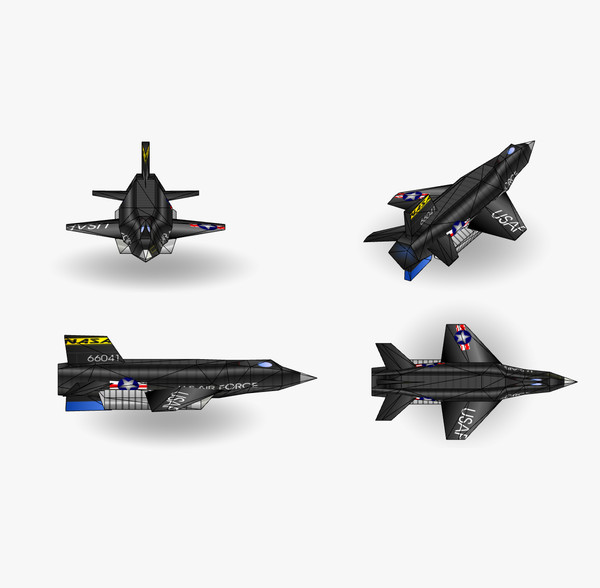 free x-15 low-poly 3d model - X-15 Low-Poly by BjBachperson7