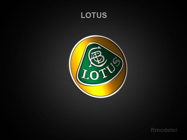 logo 3d model - Lotus 3d Logo by Serega Rozhnov