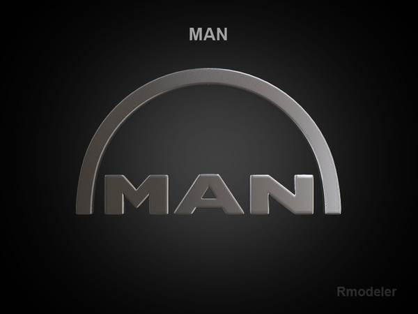 logo man 3d model - MAN 3d Logo by Serega Rozhnov