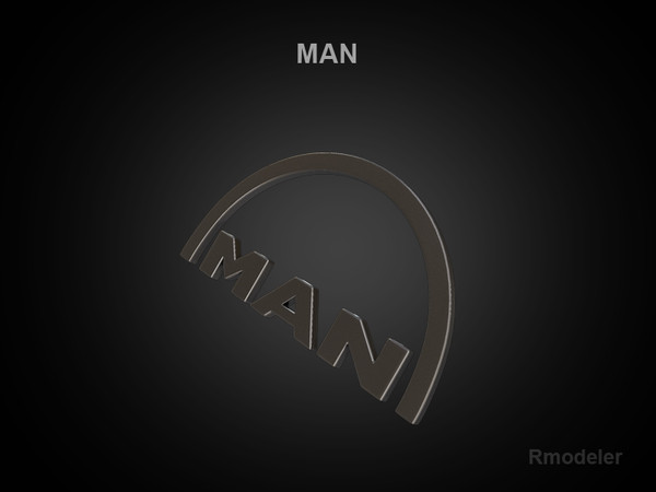 logo man 3d model - MAN 3d Logo by Serega Rozhnov