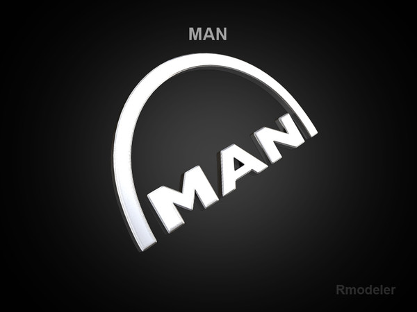 logo man 3d model - MAN 3d Logo by Serega Rozhnov